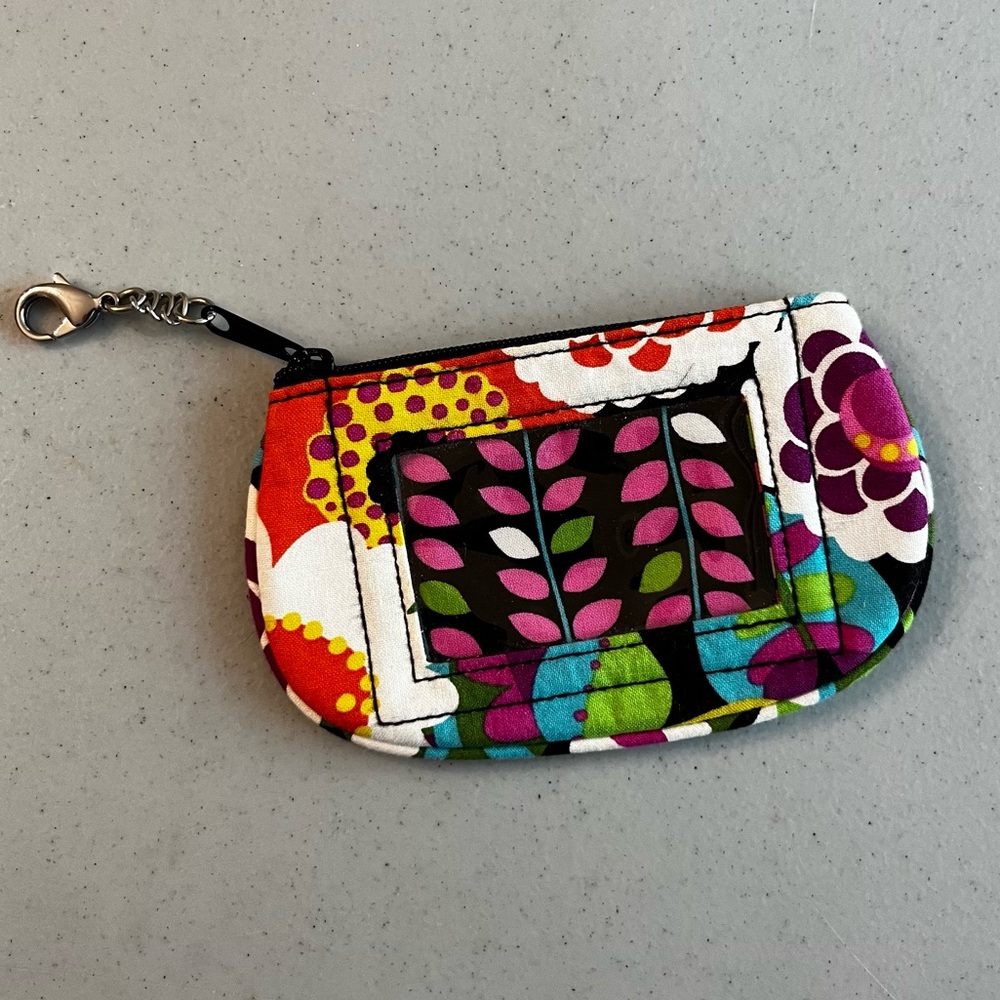 Vera Bradley small change purse and ID wallet w/clip,new w/out tags, Va Va Bloom